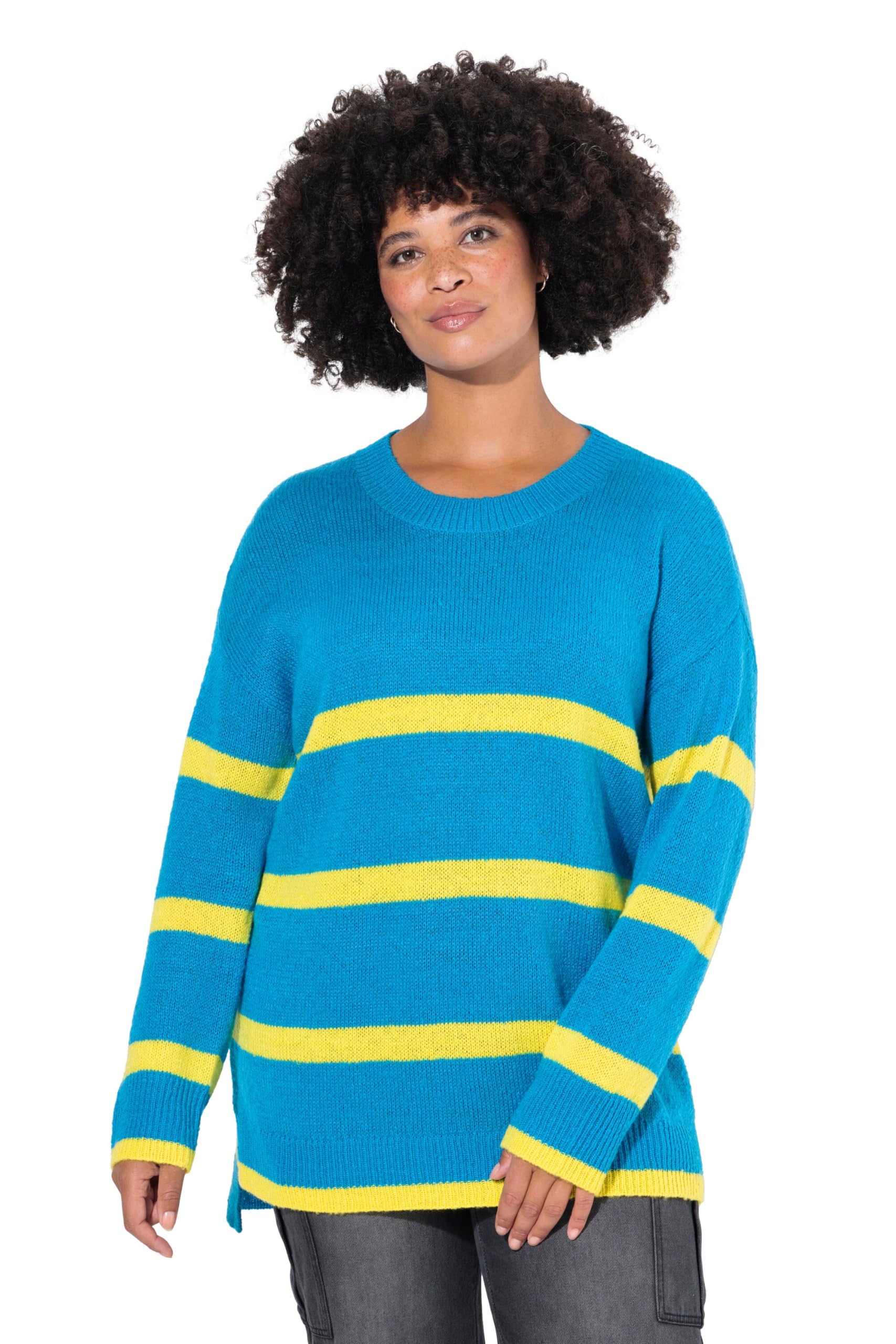 Angel of Style Damen große Größen Übergrößen Plus Size Pullover, Oversized, Ringel, Langarm 834946