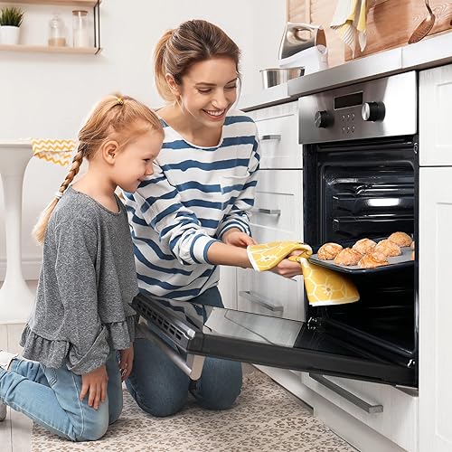 Miniatura 4 de Honey Bee - Toalla de mano de cocina, toallas de té de baño de panal, paños de cocina de poliéster absorbentes para baño y hogar, 16 x 24 pulgadas,