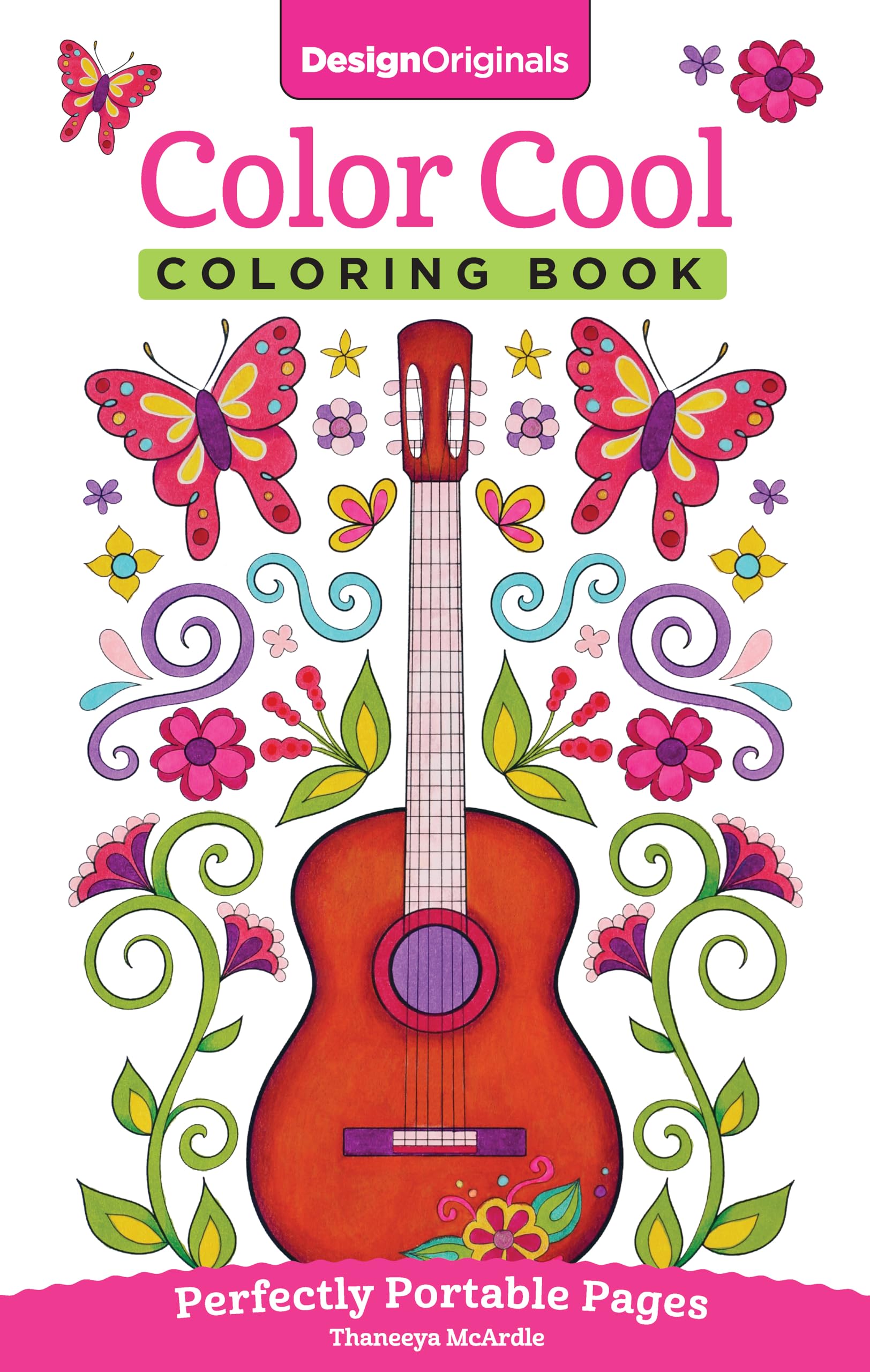 Color Cool Coloring Book: Perfectly Portable Pages (Design Originals) Convenient 5x8 Size is Perfect to Take Along Wherever You Go; Fun, Groovy Designs on Perforated Pages