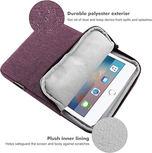 Vista 93 de MoKo Funda para tablet de 12.9 pulgadas para iPad Pro M4 y Air M2 2024, iPad Pro 12.9 M2 y M1, Galaxy Tab S8+/S9+ 12.4, bolsa de poliéster claro