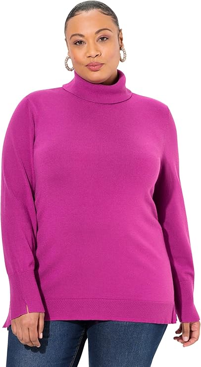 Ulla Popken LONG SLEEVE RHINESTONE - Trui - deep green/groen