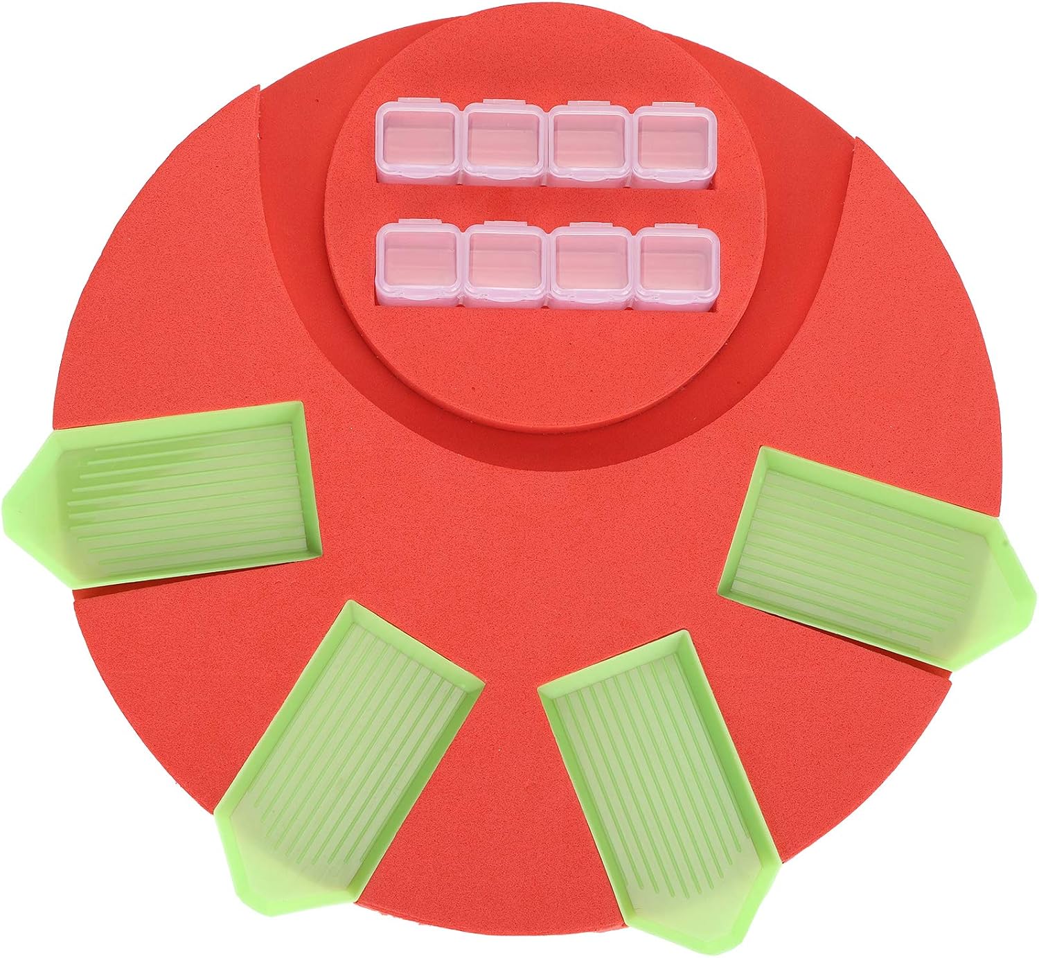 Set de bandejas para pintura de diamantes Ycauty con placas de 4 puntas, plástico y espuma duraderos - 10.8 pulgadas miniatura 1