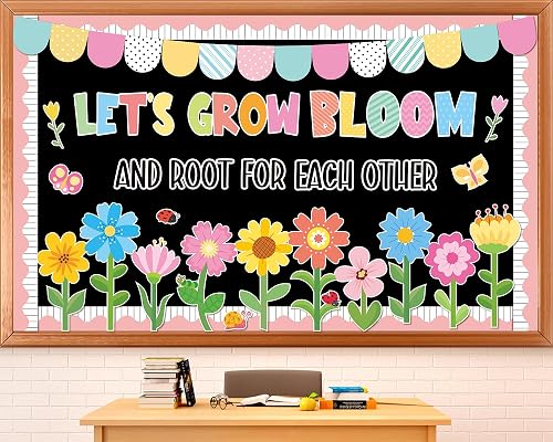 Wildflower Classroom Bulletin Board Decorations Set Back to School Pastel