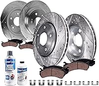 Vista 34 de Detroit Axle - Kit de freno delantero para Nissan Altima Sentra 07-10, repuesto de pastillas de freno de cerámica de freno de disco 2007 2008 2009