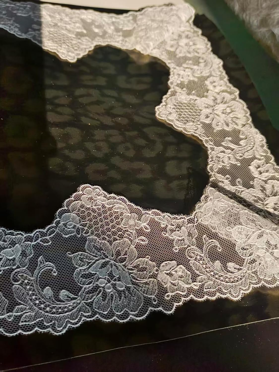 5 Yards Clothing Accessories Embroidered Polyester Light Embroidered Lace Skirt/Neckline/Sleeves DIY Decorative Fabric Art,Gift Packaging (F)