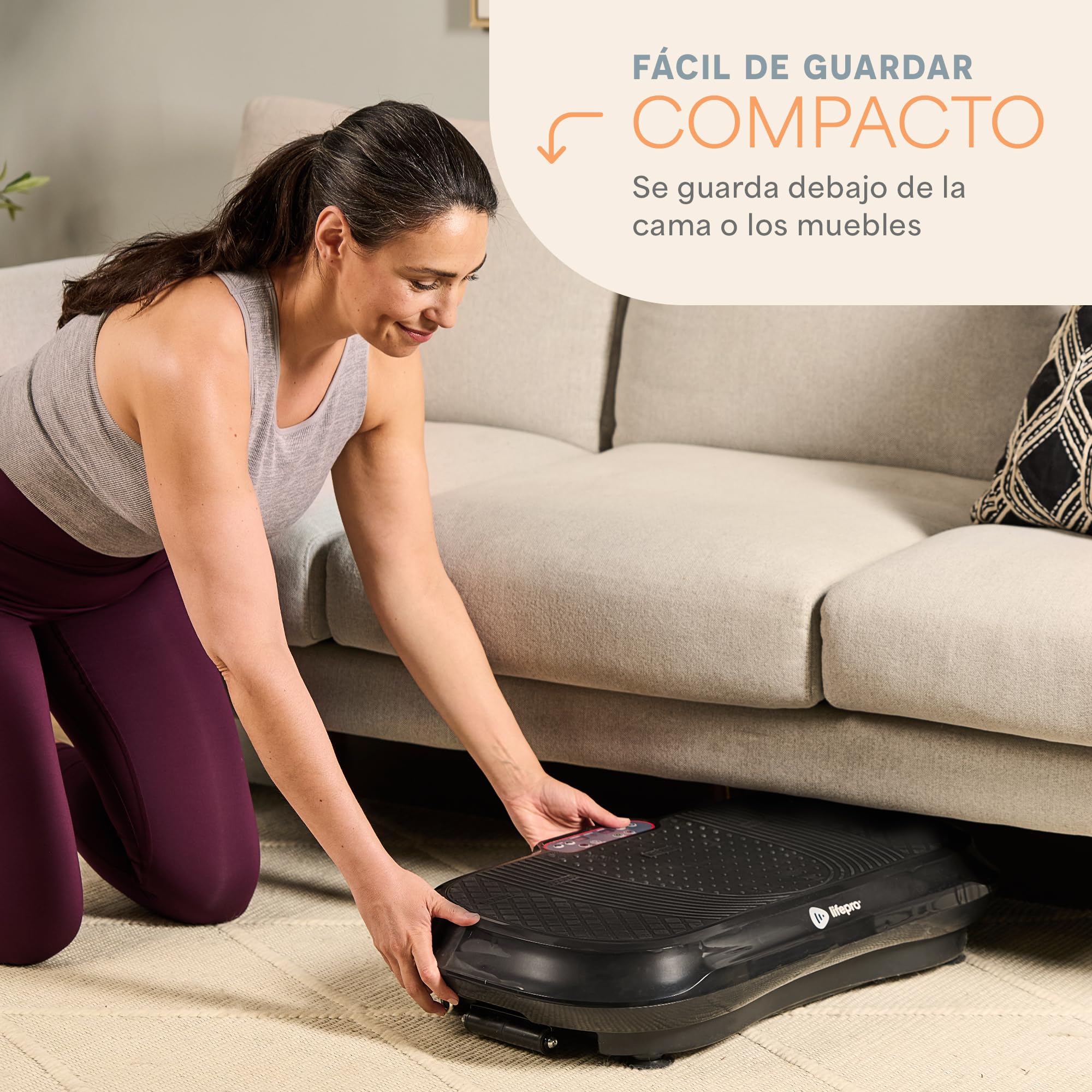 LifePro Waver - Máquina de Ejercicio con Placa de vibración para Entrenamiento Cuerpo Completo, 99 Niveles Velocidad, Bandas Resistencia, Control Remoto, Fitness en casa y Plataforma
