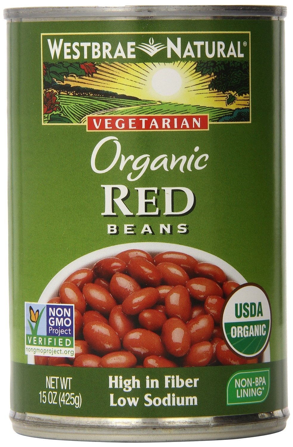 Westbrae Natural Organic Red Beans, 15 Ounce Cans (Pack of 6)