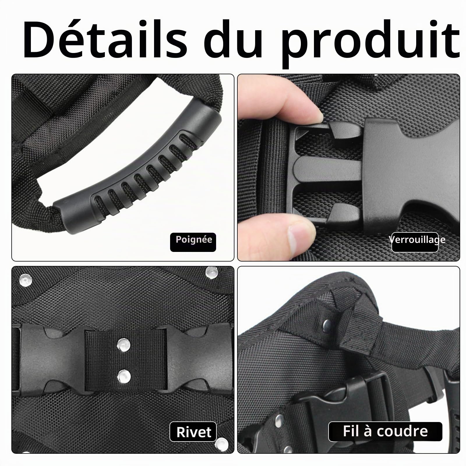 Poignée Passager Moto Universelle, Ceinture de Securite Moto | Ceinture de Securite Moto, Robuste Ceinture de Maintien Passager Moto Réglable pour Convient à Tous Les Âges