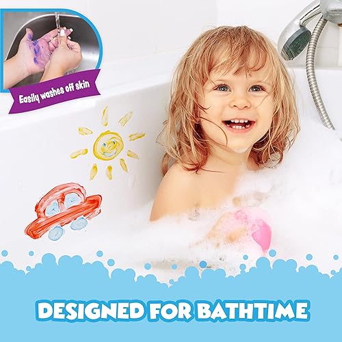 Miniatura 3 de Tub Works® Jabón de pintura de baño, paquete de 36 | Pintura de baño no tóxica, lavable para niños pequeños y niños | Juguetes de baño para niños