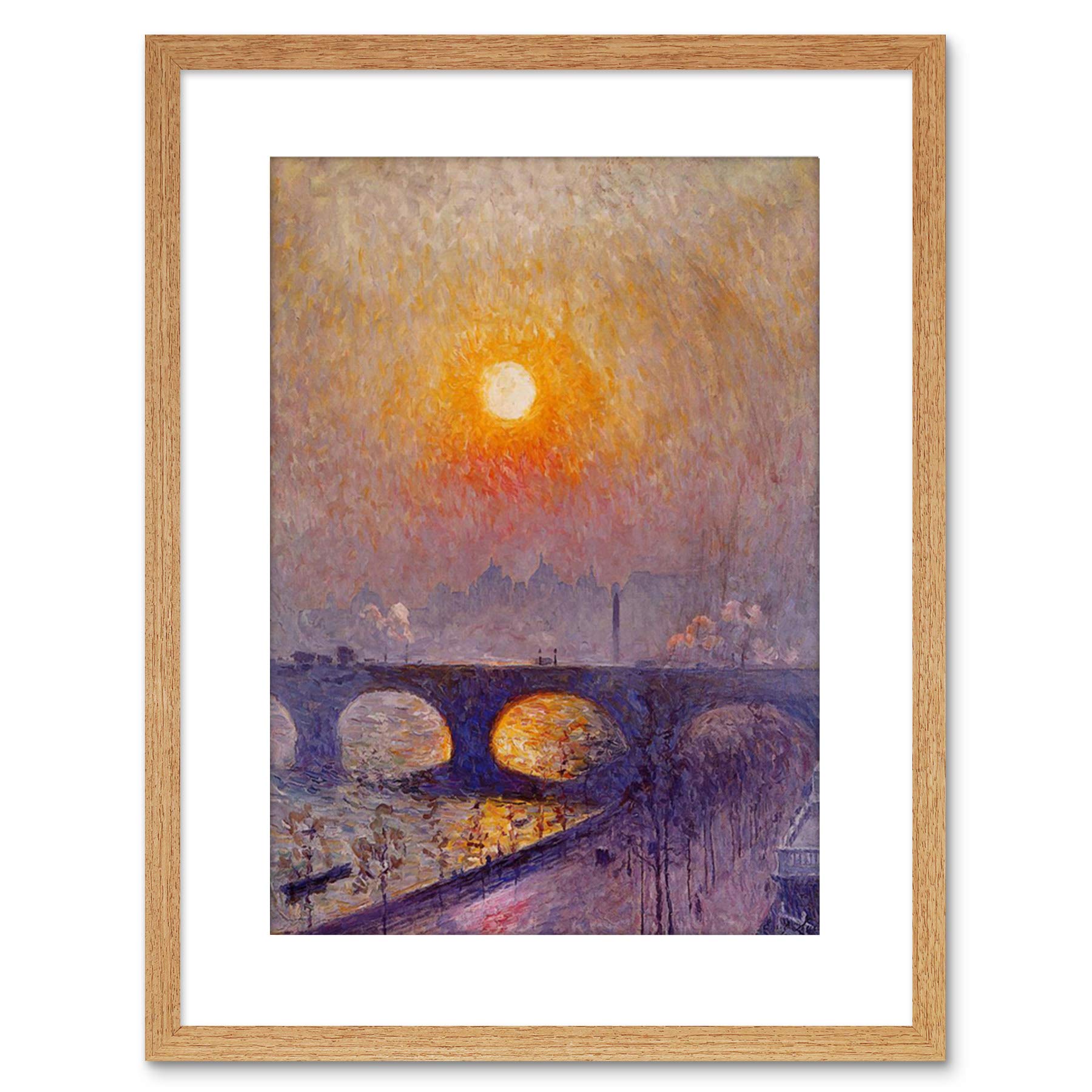 Wee Blue Coo Claus Sunset Over Waterloo Bridge 9x7'' Framed Art Print F97x13867