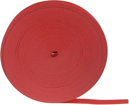 HARFINGTON Bandas elásticas de costura de 44 yardas, 1 pulgada y 0.984 in de ancho, cordón elástico de punto plano para proyectos de bricolaje,