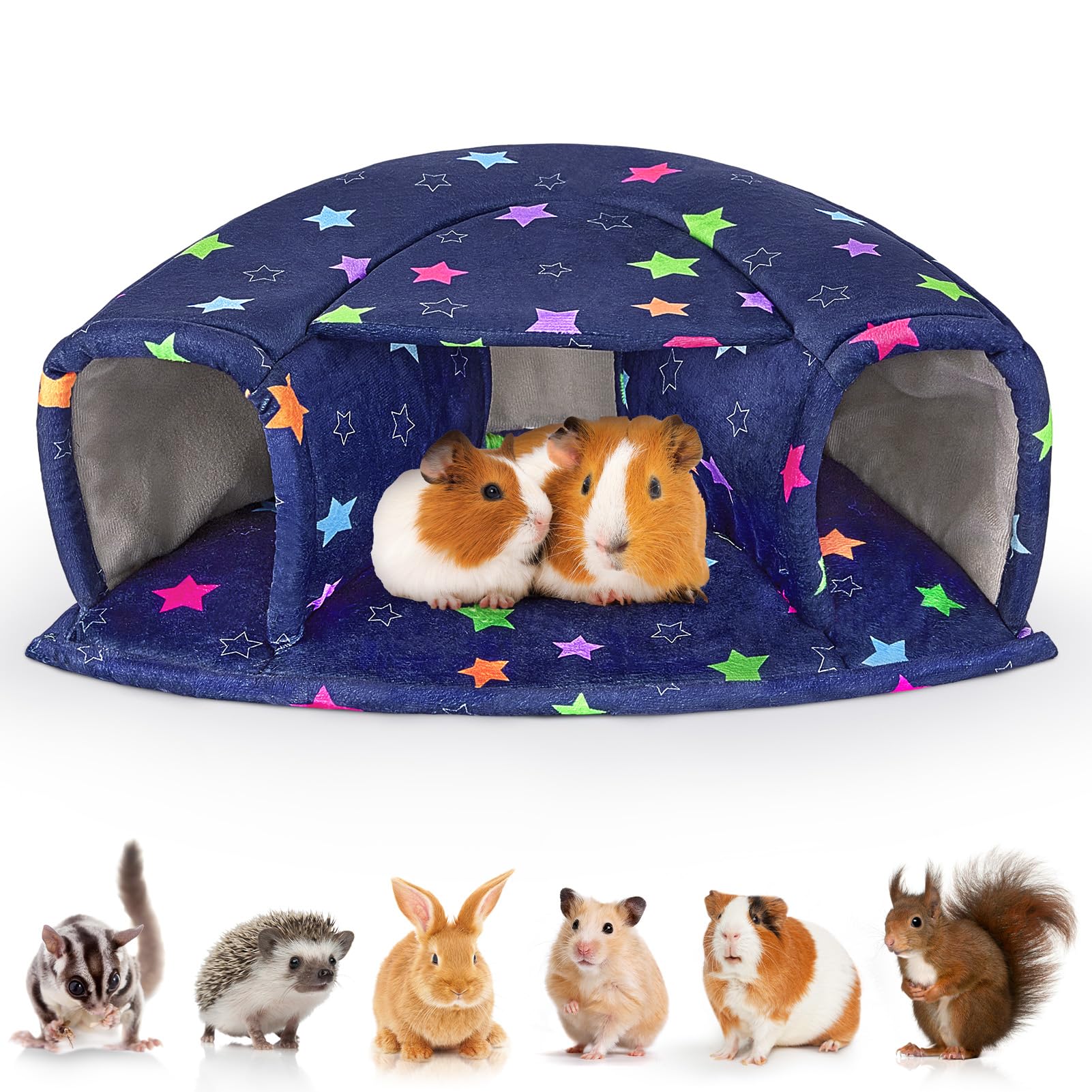 Unicorn Catcher Large Cozy Pet Bed & Tunnel - Warm & Washable, Suitable for Hamster, Chinchilla, Bunny
