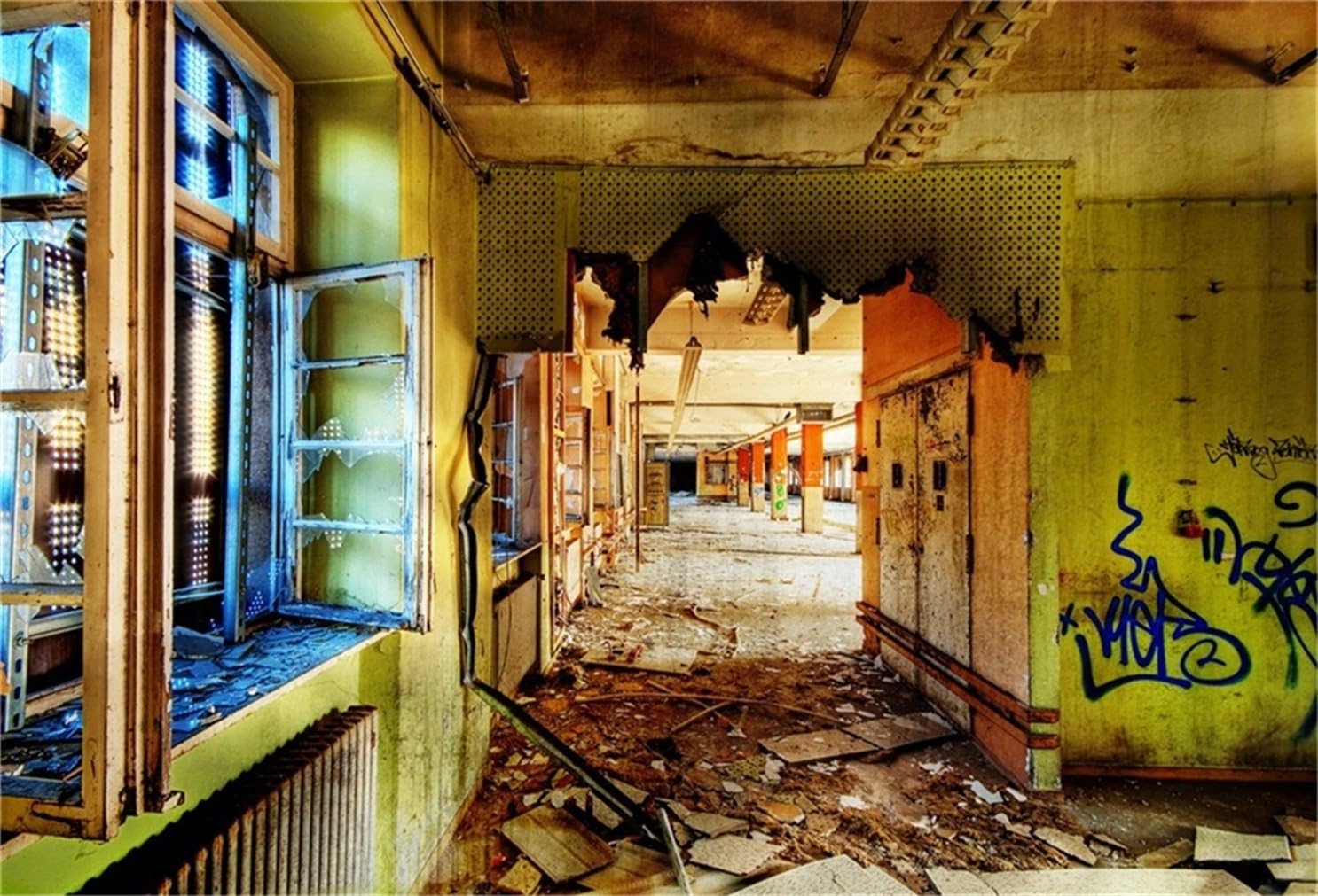 Aofoto 8 X 6ft Shabby家バックドロップグランジ建物写真背景fashin Youngster Artistic Portrait Photo Shoot Studio Propsビデオドロップ壁紙ドレープ B076mzmxjg Nbg バックペーパー 背景布