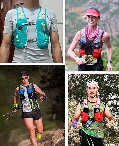 Miniatura 9 de TRIWONDER Chaleco de hidratación de 2.5L Ultra Trail Running Mochila de hidratación Chaleco Maratón Ligero al aire libre Senderismo Ciclismo Mochila