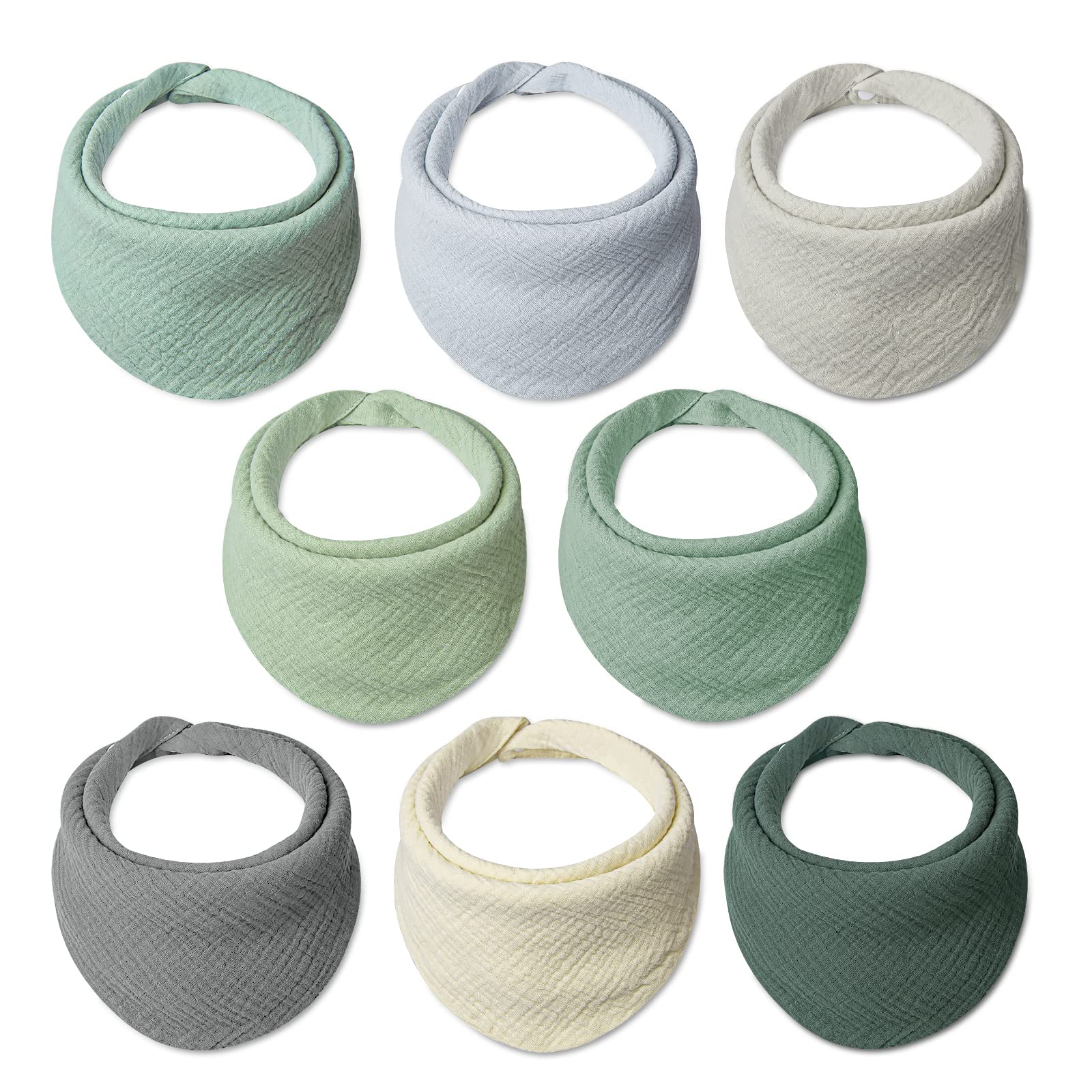 lulumoon Lätzchen Baby Absorbierende Dreieckstuch: 4-lagiges Verdicken Musselin Halstuch baby - Großformatig Quadratisch Ersetzt Waschlappen Baby