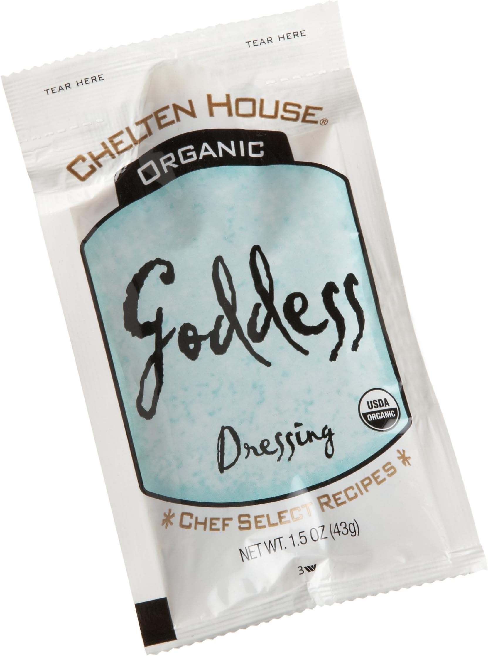 Chelten House Organic Goddess Dressing, 1.5-Ounce Single Serve Pouches (Pack of 60)