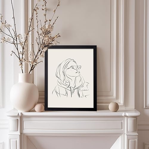 Miniatura 627 de Poster Master Póster de peonías – Estampado de flores retro – Ilustración floral – Ilustración en blanco y negro – Diseño de línea y abstracto –