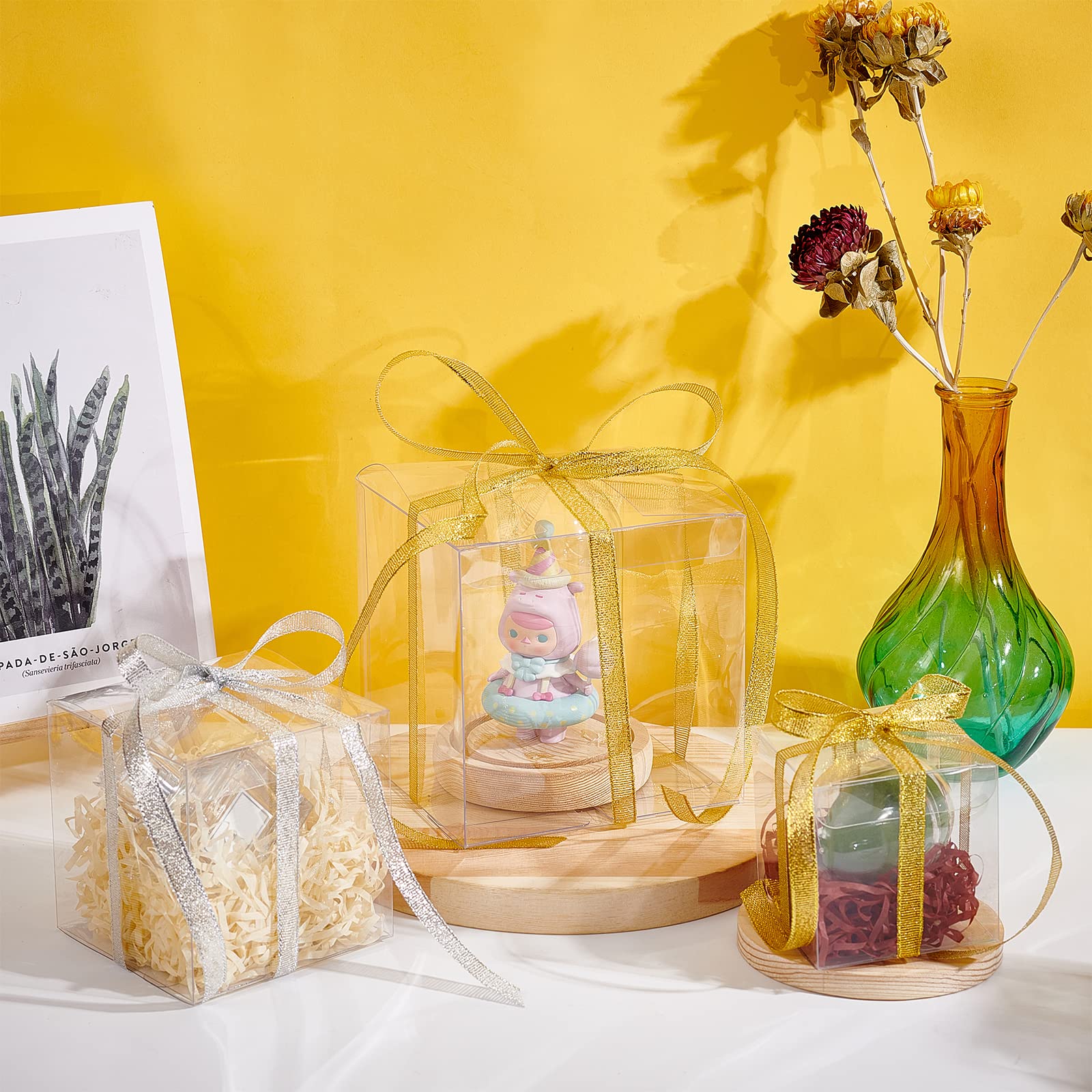 Covzoe 50 Scatole Regalo A Forma Di Casa Con Nastri - Per Caramelle, Biscotti, Bomboniere, Compleanno E Matrimonio