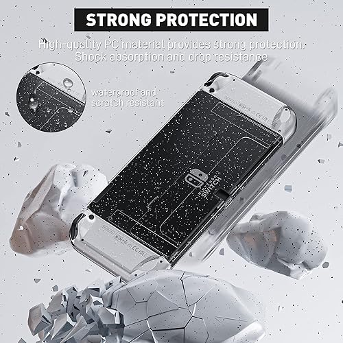 Miniatura 2 de Versión mejorada Funda transparente acoplable para Nintendo Switch OLED 2021, funda protectora FANPL para Switch OLED y controlador Joy Con, fuerte