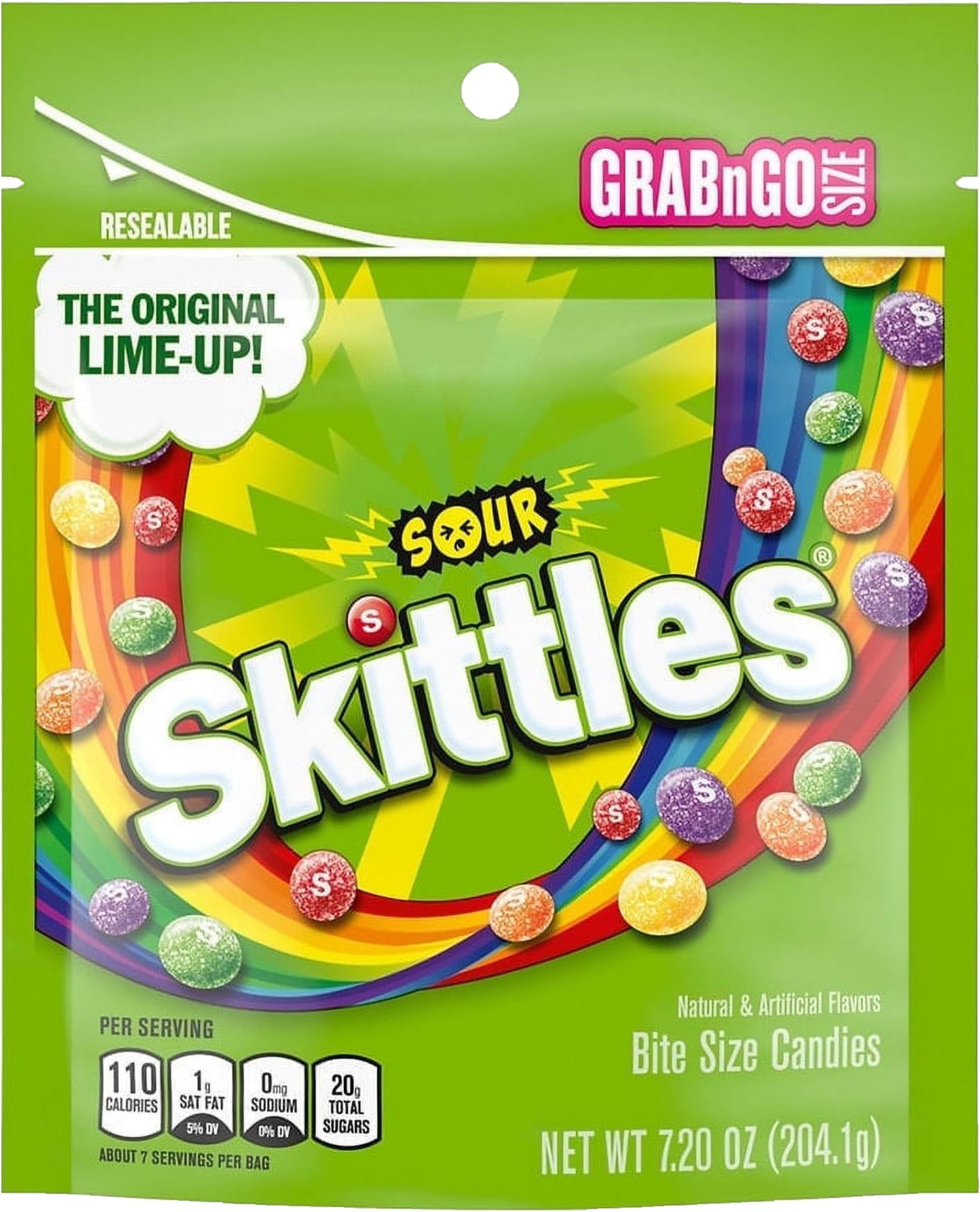 2 pk Bundle of Sour Skittles 7.2 oz each