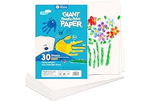Jar Melo Finger Paint Paper 30 Sheets, 10 x 15 Inches Large Finger Painting Paper