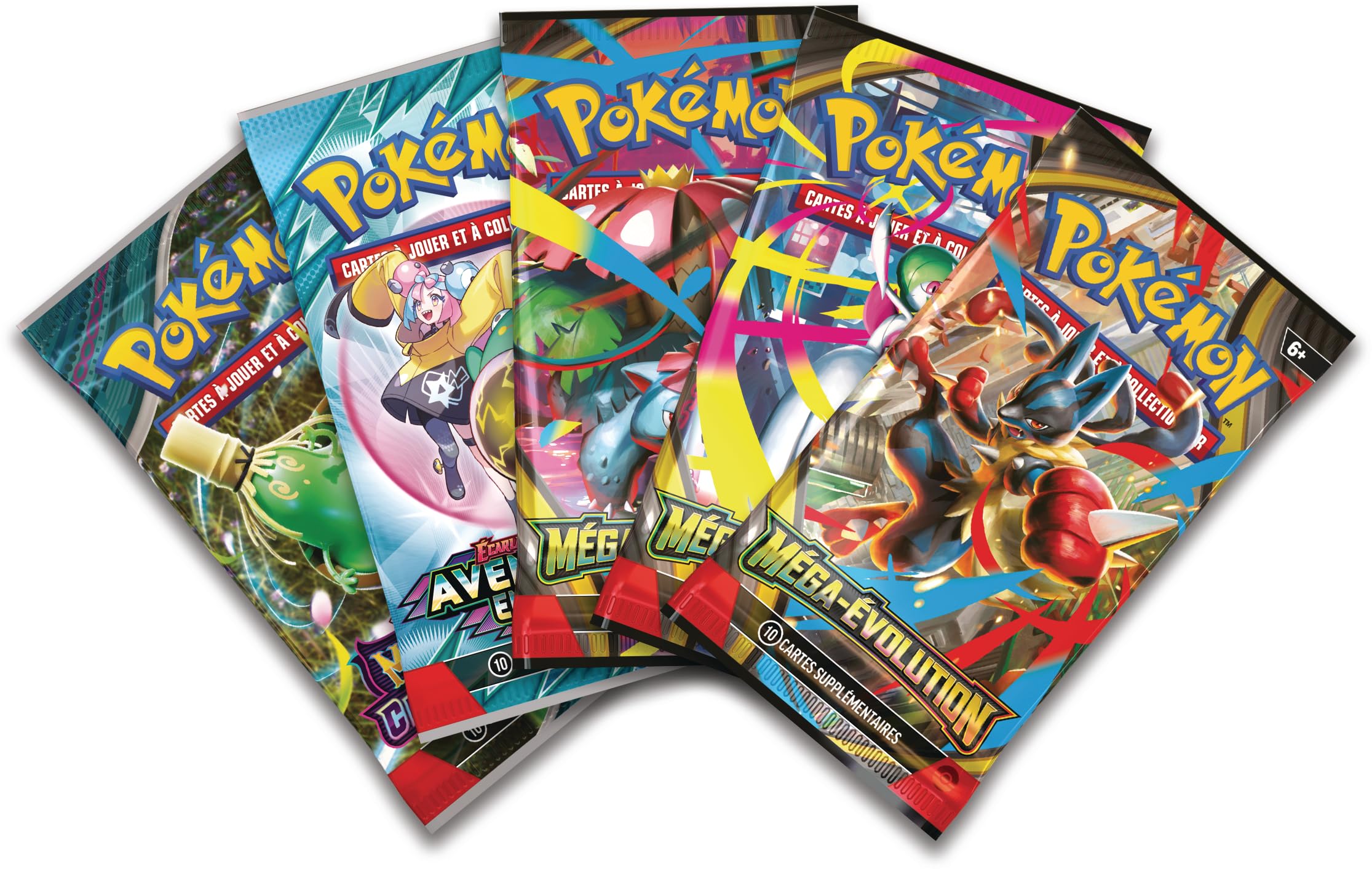 Pokémon : Collezione con statuetta Mega-Lucario-ex (1 carta promozionale lucida testurizzata, 1 carta promozionale di grandi dimensioni, 5 booster e 1 statuetta di Mega-Lucario) del GCC Pokémon