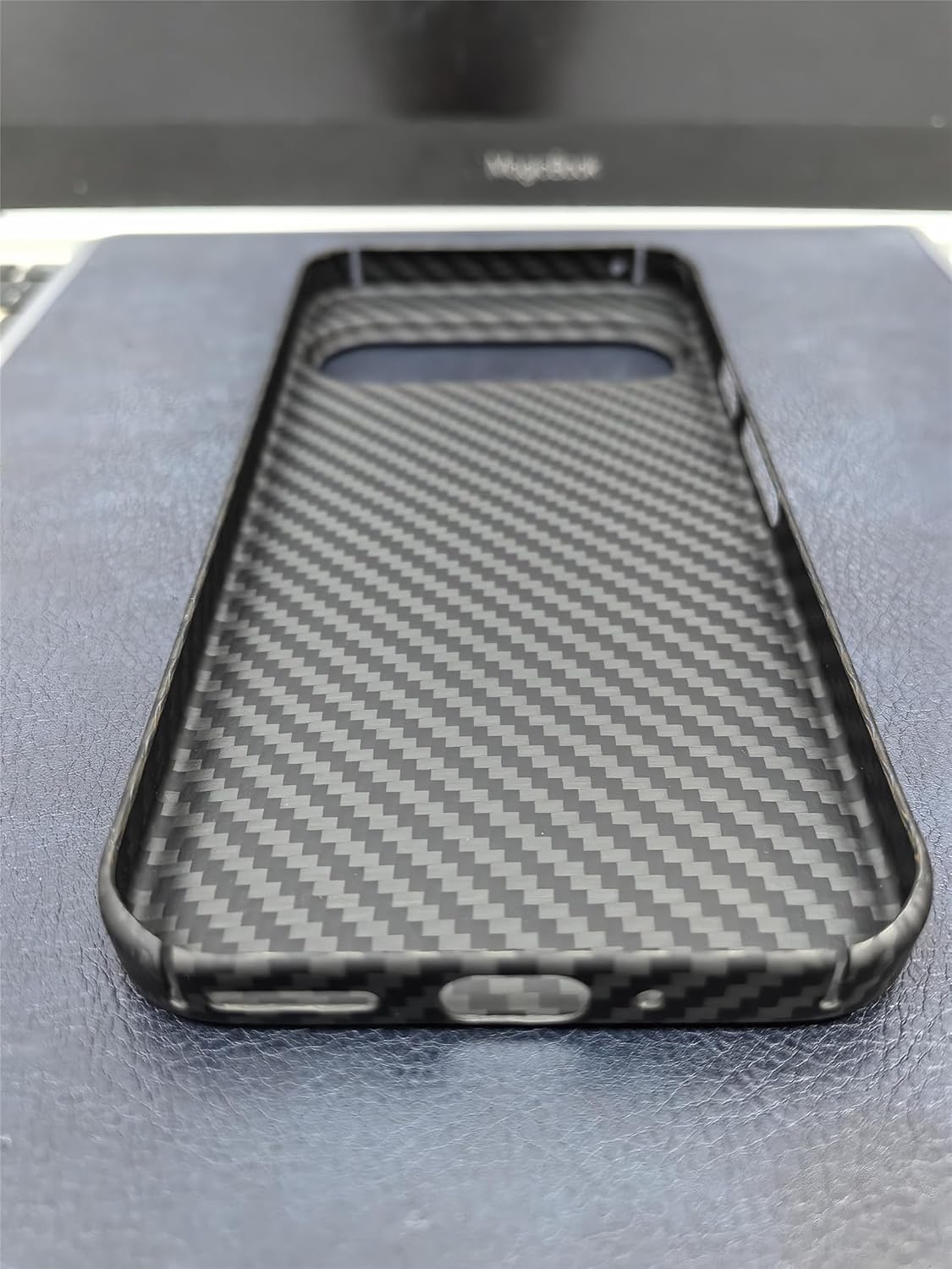 Ultra Slim Case for Google Pixel 9 Pro XL, Made of Real Aramid Fiber, Soft Touch, Tough Durable Carbon Bumper Black