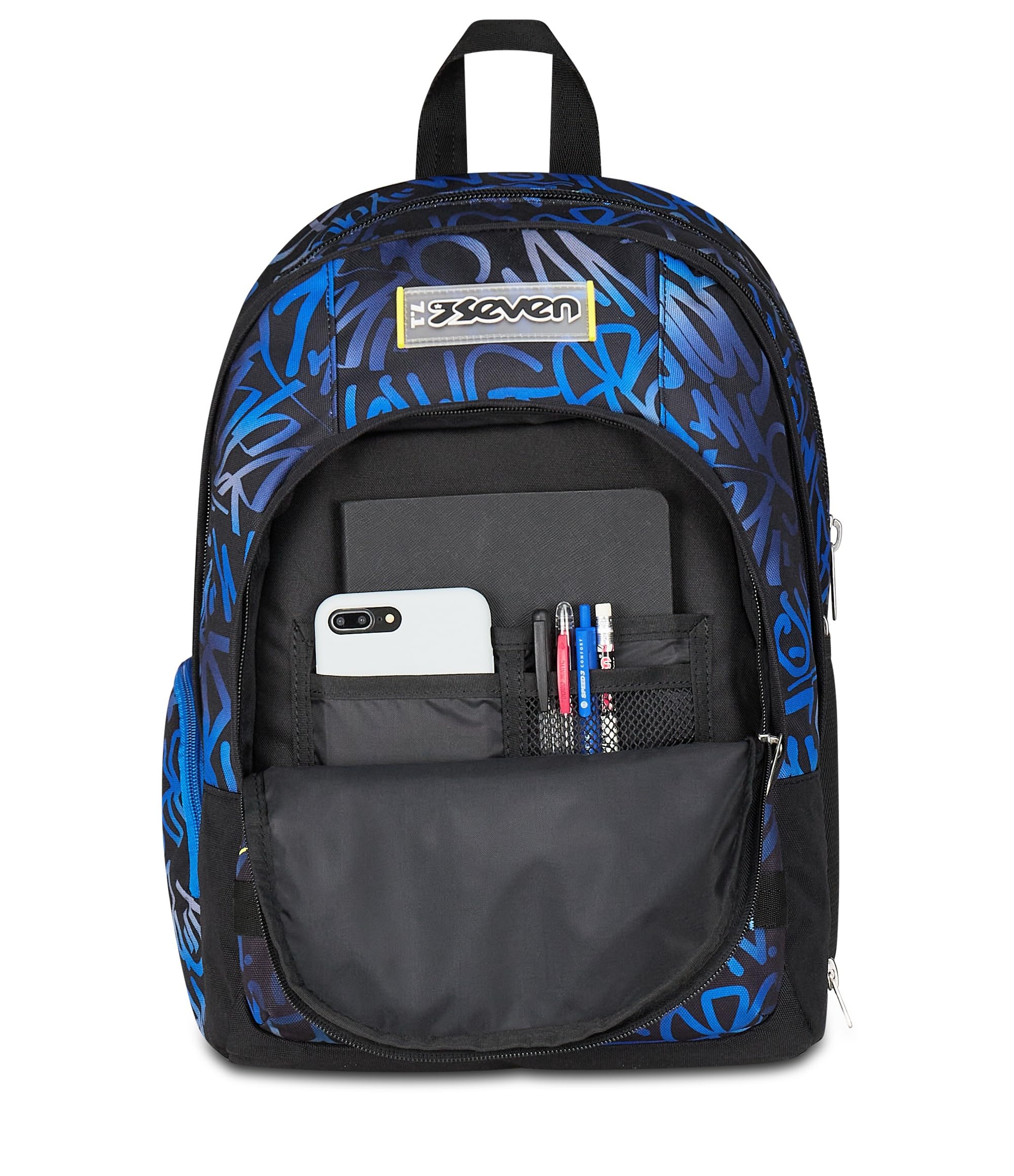Seven Zaino Scuola Media Ragazzo, Scuola Elementare, Dual Detach, Scomparto PC, Tasca Borraccia, Zainetto staccabile, blu