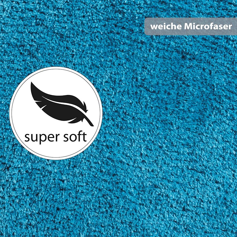 Tappetino Da Bagno Peluche Rotondo 90cm - Morbido Antiscivolo In Microfibra, Bianco - Foto 5