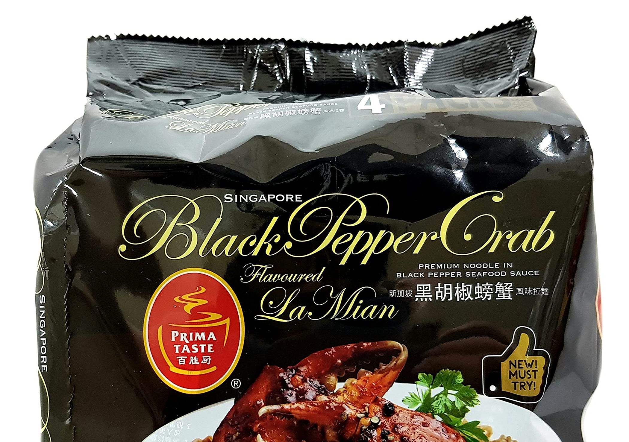 Prima Taste Black Pepper Crab Lamian, 4 x 180 g : Amazon.sg: Grocery