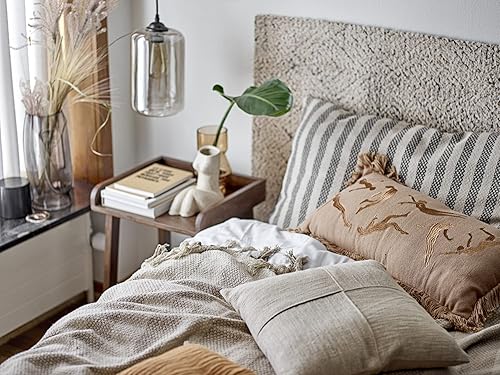 Miniatura 3 de Bloomingville Jarrón de vidrio, 5 pulgadas de largo x 5 pulgadas de ancho x 8 pulgadas de alto, marrón