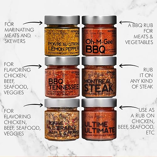 Miniatura 8 de A Spice Affair 's Pro Kit - Juego de 12 especias - Juegos de especias y condimentos - Taco, carne real, bagel, salmón, mediterráneo, mezclas de