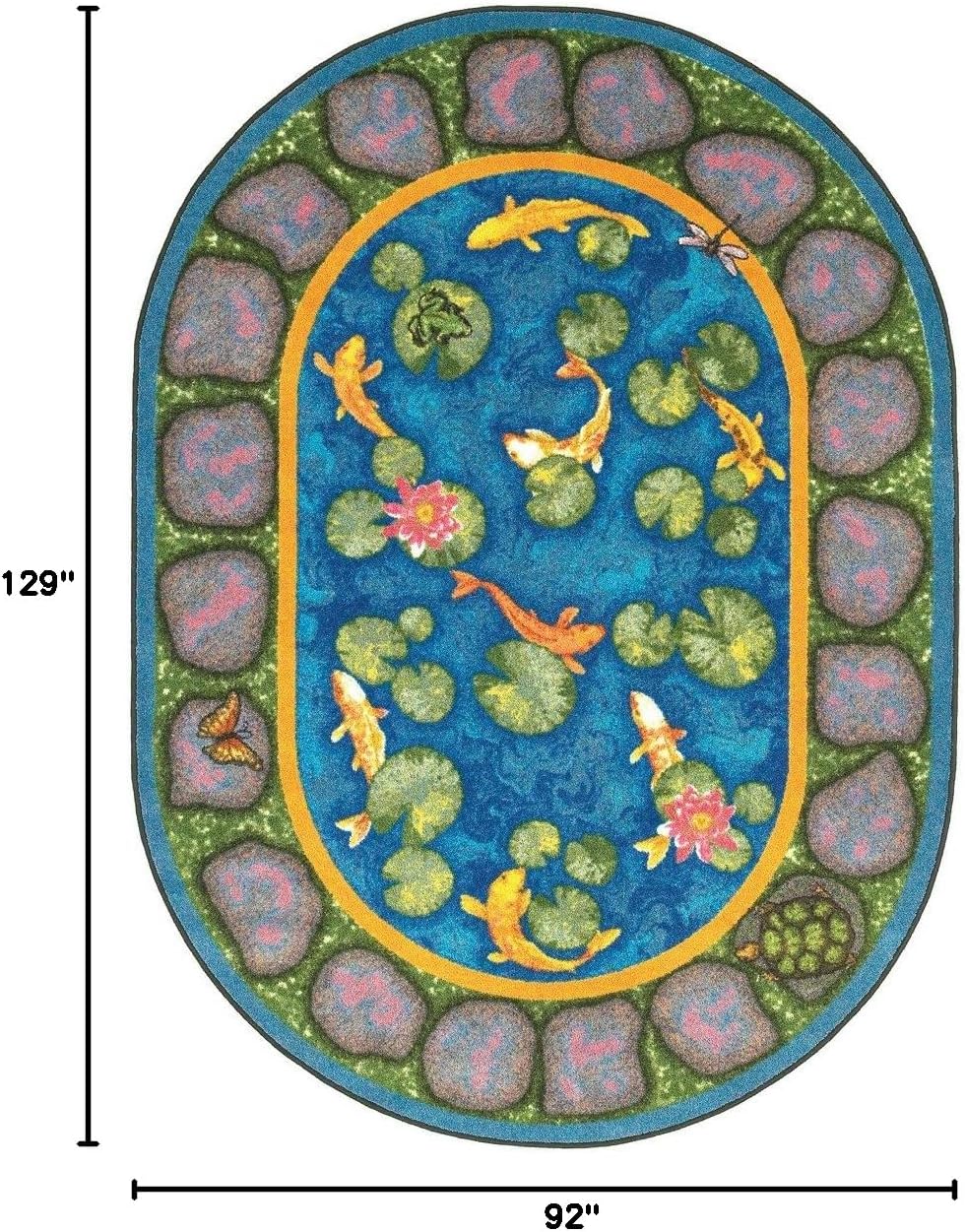 Joy Carpets Maria's Garden Rug, Multi, 7'8" x 10'9" Oval