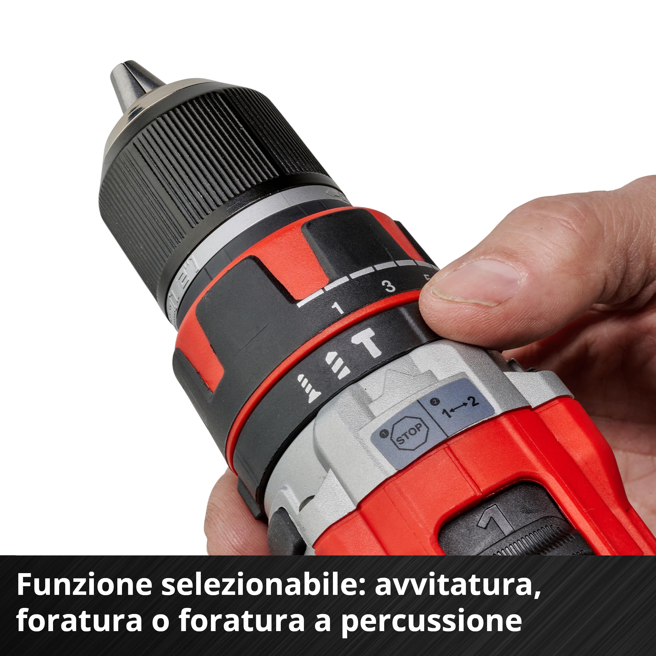 Einhell 4513942 Trapano Avvitatore A Percussione, Multicolore, 1/2 Pollice