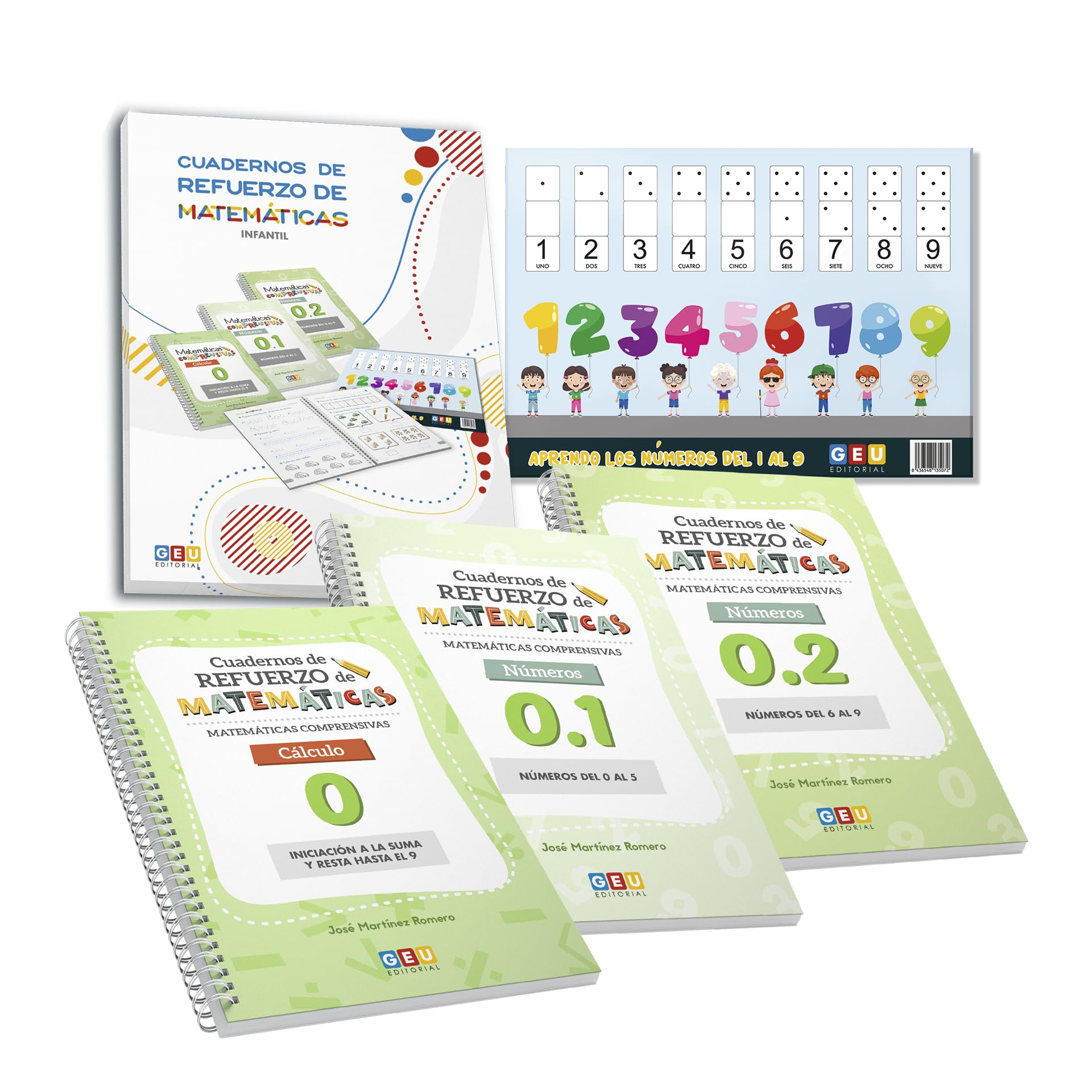 Pack cuadernos de refuerzo de matemáticas infantil
