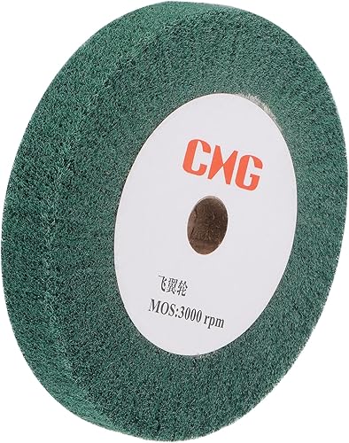 uxcell 5.906 in x 0.984 in 240 Grit No Tejido Pulido Bruñido Rueda de Alambre de Nylon Dibujo Abrasivo Flap Rueda para Acero Inoxidable Cobre Verde