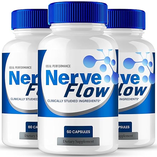 Nerve Flow for Neuropathy Capsules, Nerve Flow Supplement Advanced Nerve Health Pills - Extra Strength All Natural Healthy Circulation & Stable Levels, Advanced NerveFlow Support Reviews (3 Pack)