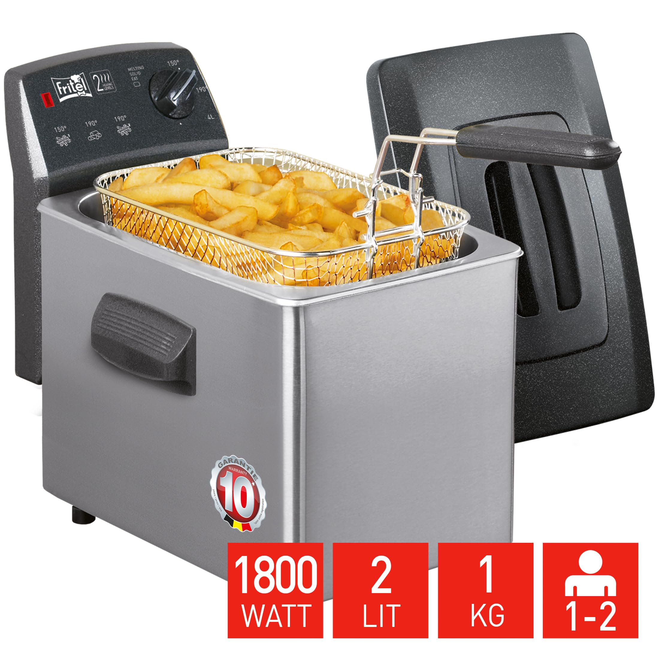 FRITEL Turbo SF 4049 Fritteuse 1800 W 2 Liter Kaltzone