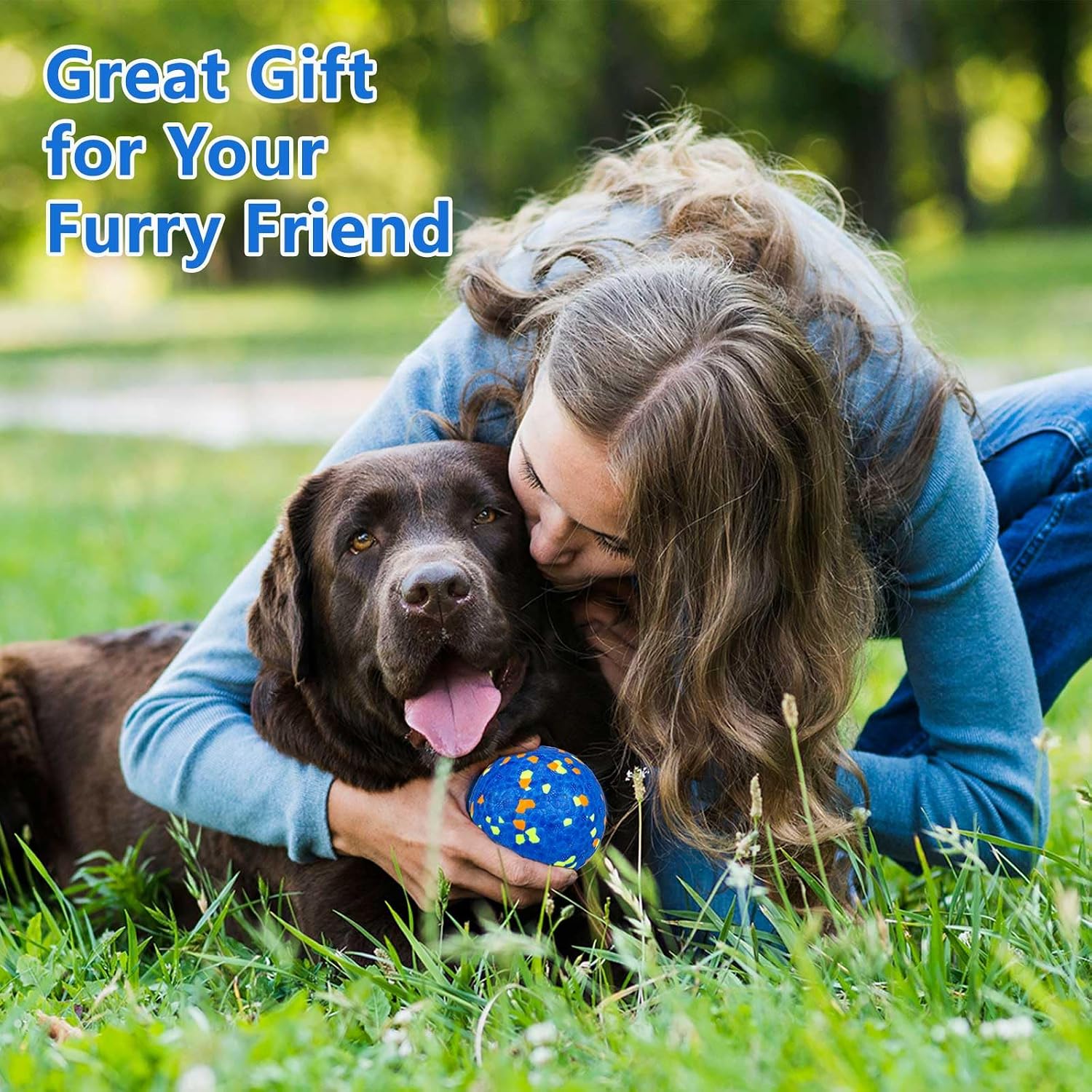 Dog Ball Toys Dog Tennis Ball for Aggressive Chewers Indestructible Bouncy Lightweight Water Toy Fetch Ball for Large Medium and Small Dog