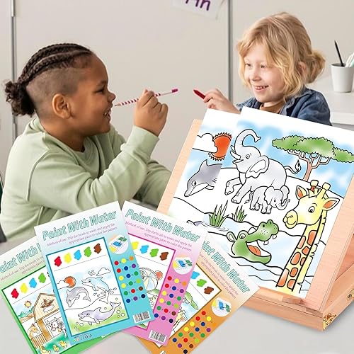 Miniatura 5 de Falling in Art Juego de caballete de mesa, kit de inicio de 24 piezas, kit de pintura acrílica para artistas con 12 pinturas acrílicas, paneles de