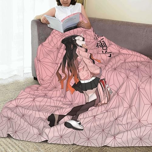 Miniatura 8 de Manta de anime súper suave, forro polar de franela novedosa, ligera para todas las estaciones, manta cálida para adultos y niños, de 5 a 60 x 50