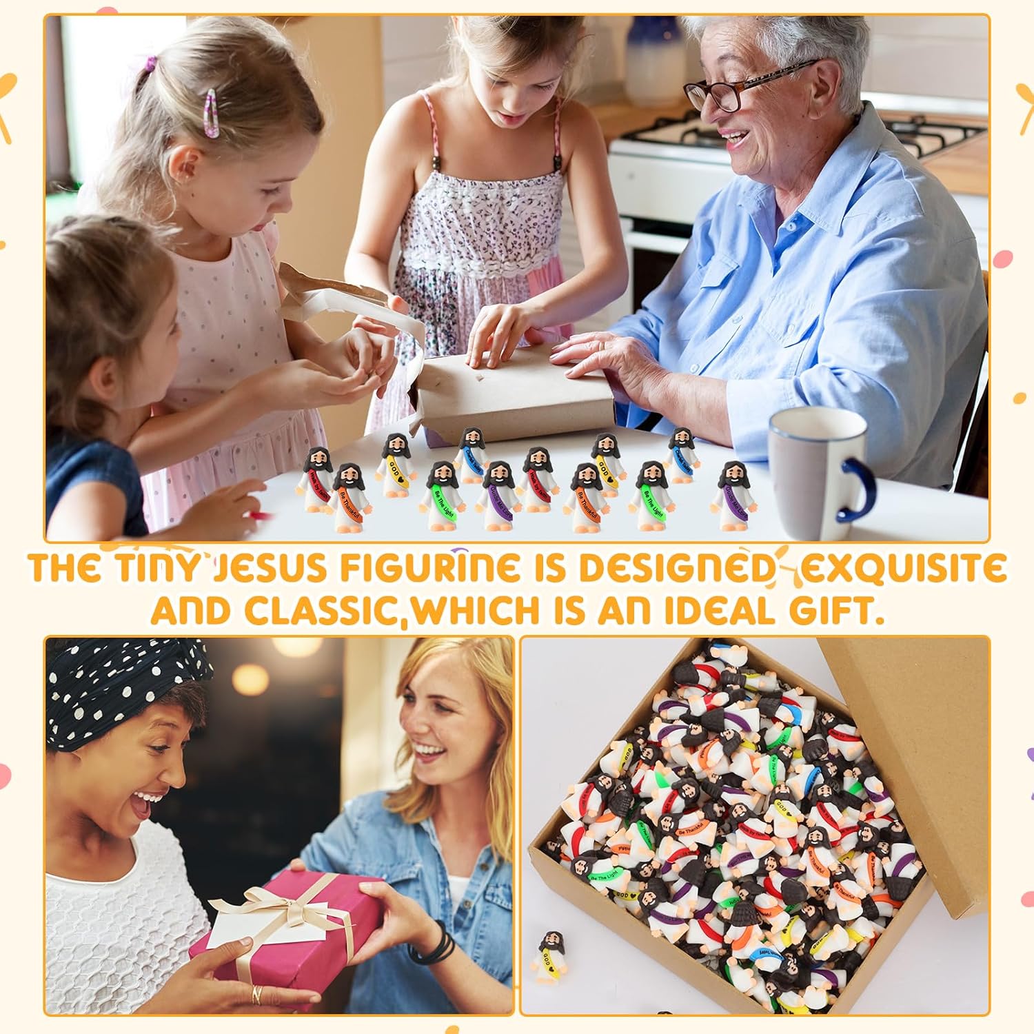 Barydat 200 Pack Mini Jesus Figurines Bulk Tiny Jesus Toys Little Figures Miniature Doll to Hide and Seek Religious Party Favors Sunday School Baptism Gift Church Events(Bible Verses) - Image 5