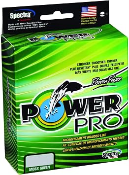 Power Pro Spectra Fiber Braided Fishing Line, Moss Green, 300YD/15LB