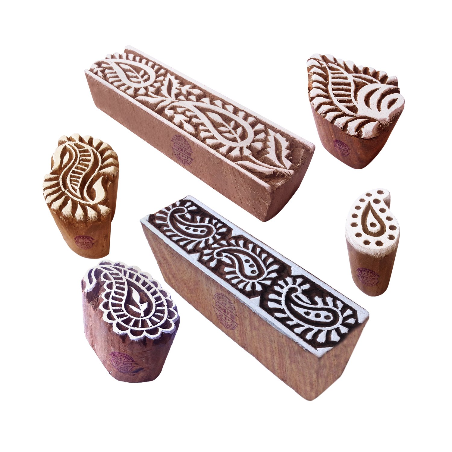 Mehndi Wooden Blocks Popular Border Paisley Design Printing Stamps (Set of 6) (B07DJPMHXK) Amazon Price History, Amazon Price Tracker