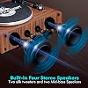 Tocadiscos Bluetooth con altavoces, tocadiscos para discos de 7/10/12 pulgadas | Toca discos con cápsula magnética AT-3600L y contrapeso ajustable, 33/45 RPM, ideal para decoración del hogar y regalo para amantes de la música 7