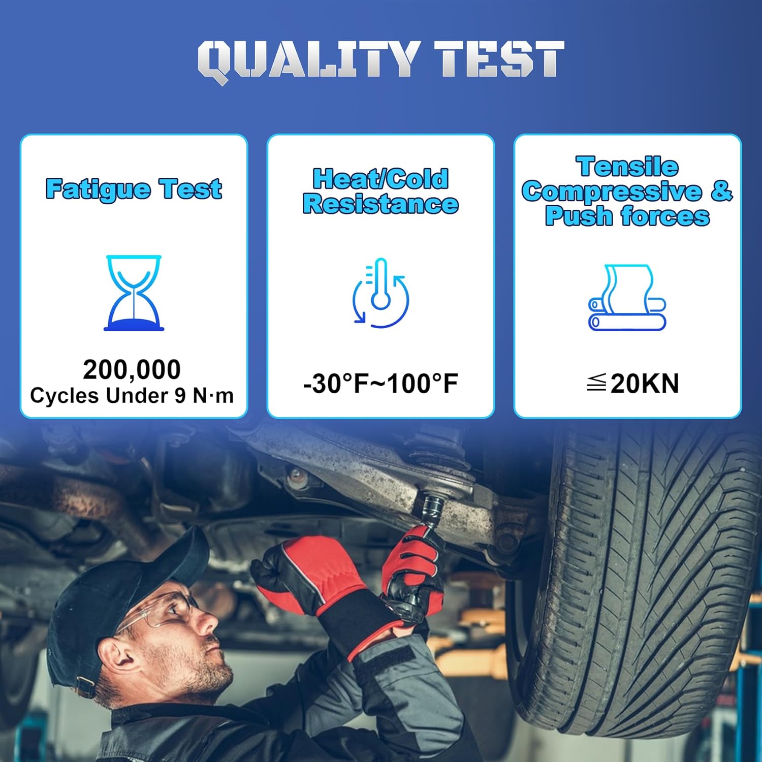 K80478 Front Sway Bar Stabilizer End Links Compatible with 2005-2019 VW Jetta Passat Golf R Beetle GTI Tiguan Eos CC E-Golf Rabbit & Audi A3 Q3 TT Quattro, Set of 2