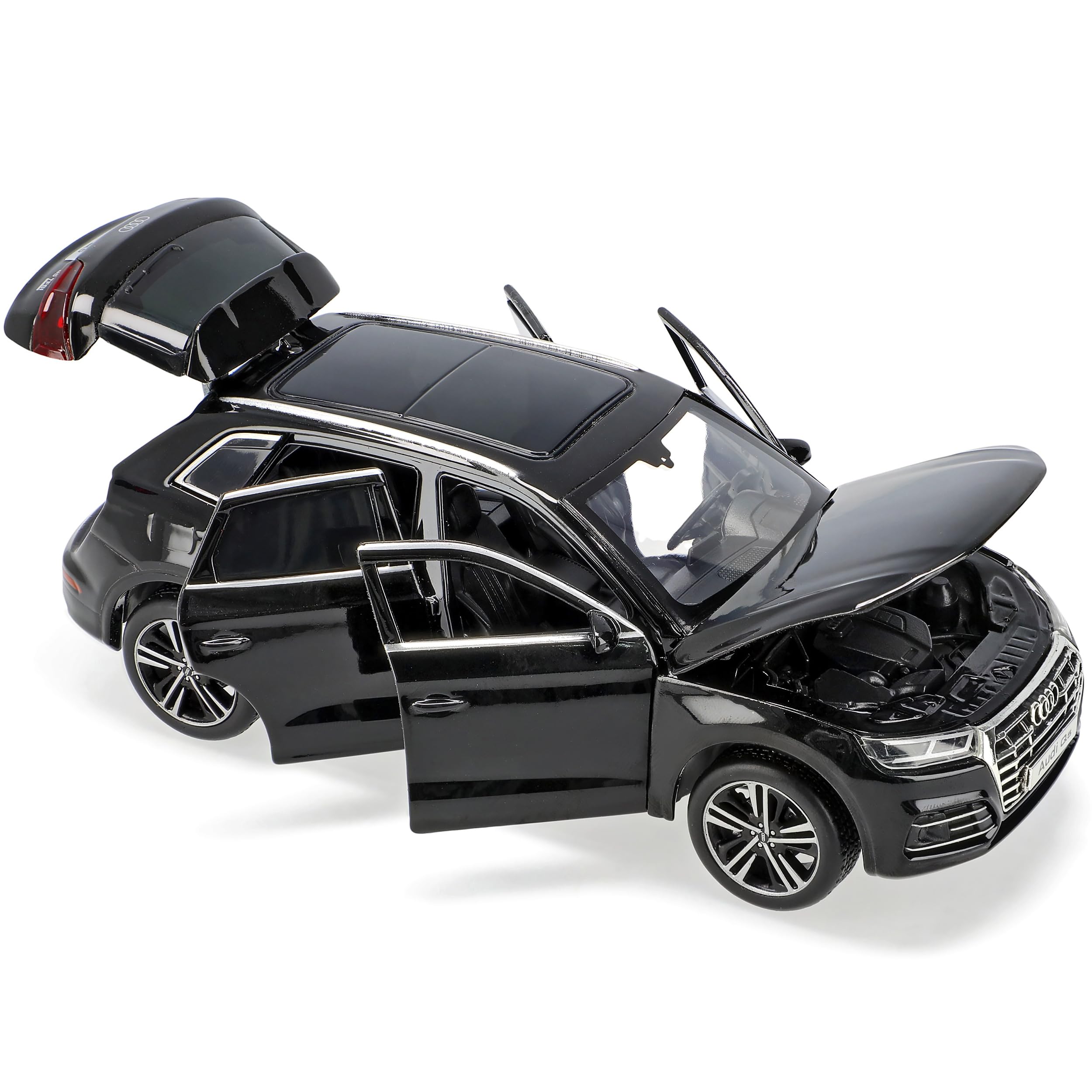 A*U*D*I Q5 II SUV Schwarz 2. Generation Ab 2016 mit Licht und Sound 1/32 Modell Auto mit oder ohne individiuellem Wunschkennzeichen
