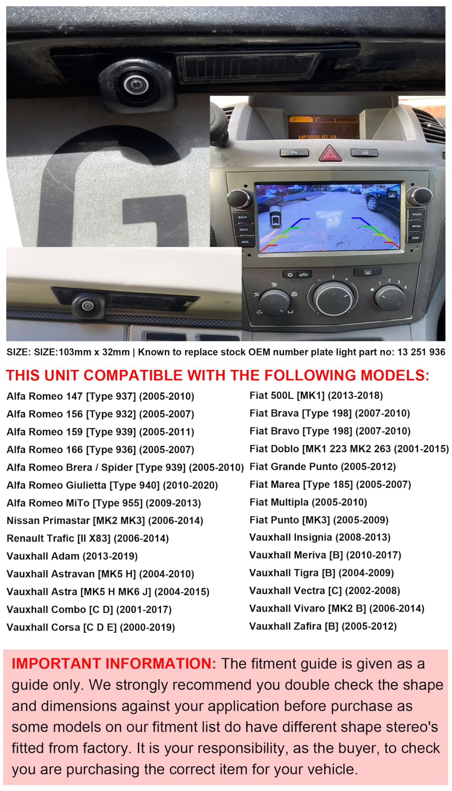 Car Parking Camera Backup Camera Reversing Camera Compatible With - View #2