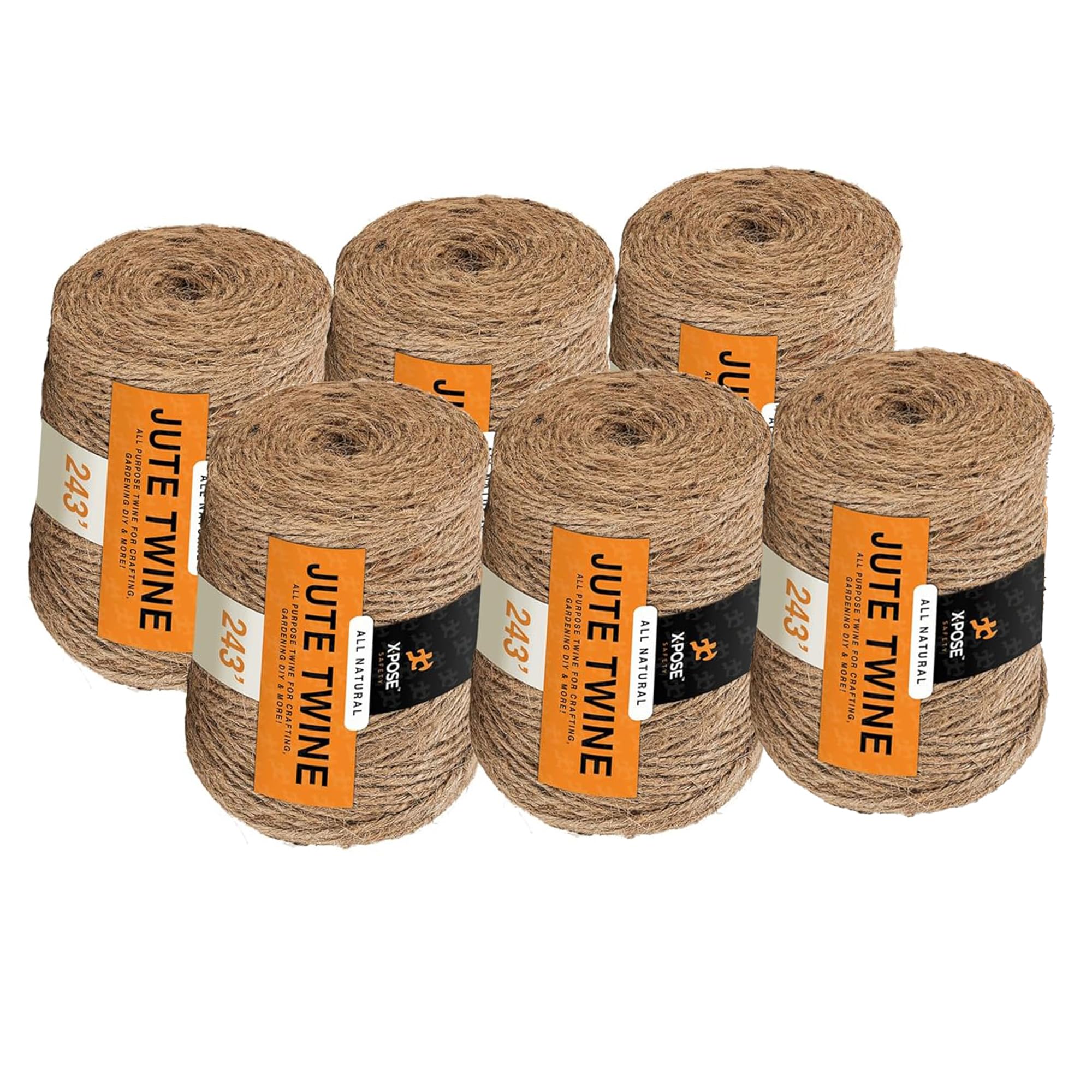 Jute-Schnur – 3-lagige braune Rolle, 600 m Jute-Schnur zum Basteln – weiche und dennoch starke natürliche Jute-Schnur für Jute, Verpackungen, Verpackungsmaterialien, dekoratives Seil zum Aufhängen von