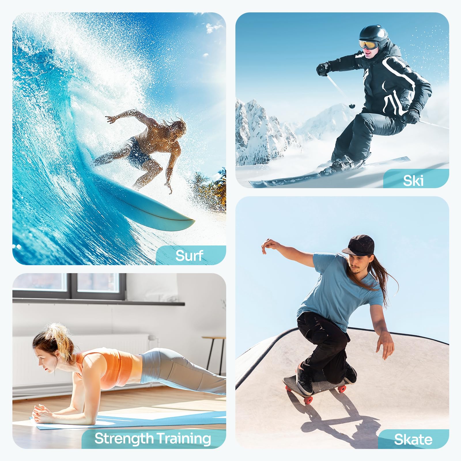 Sportneer - Tabla de equilibrio de madera, monopatín de interior y tabla de equilibrio para niños y adultos